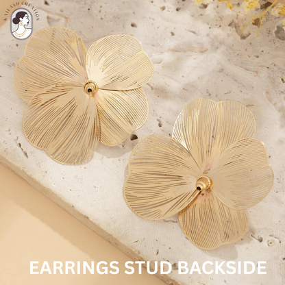 Floral Faux Pearl Earrings Set for Women