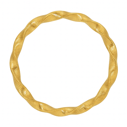 Stretchable Gold Plated Bracelet for Women