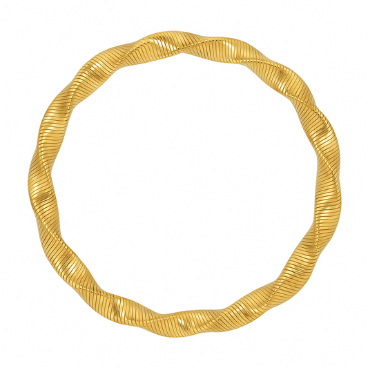 Stretchable Gold Plated Bracelet for Women