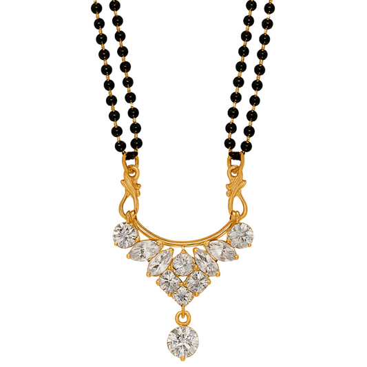 American Diamond Gold Plated Mangalsutra for Women