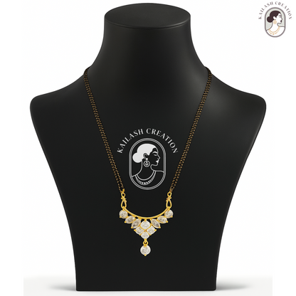 American Diamond Gold Plated Mangalsutra for Women
