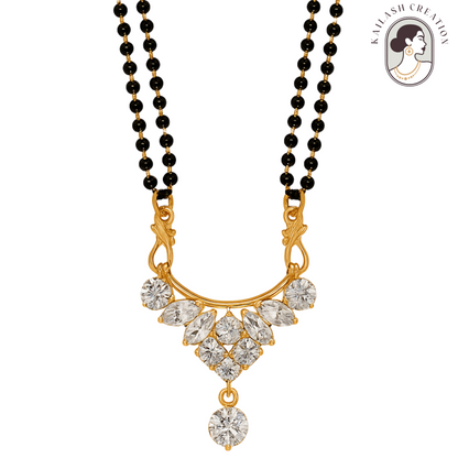 American Diamond Gold Plated Mangalsutra for Women