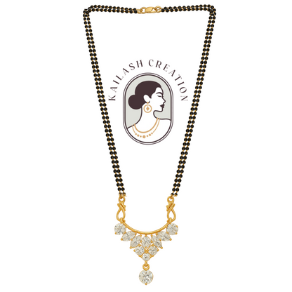 American Diamond Gold Plated Mangalsutra for Women