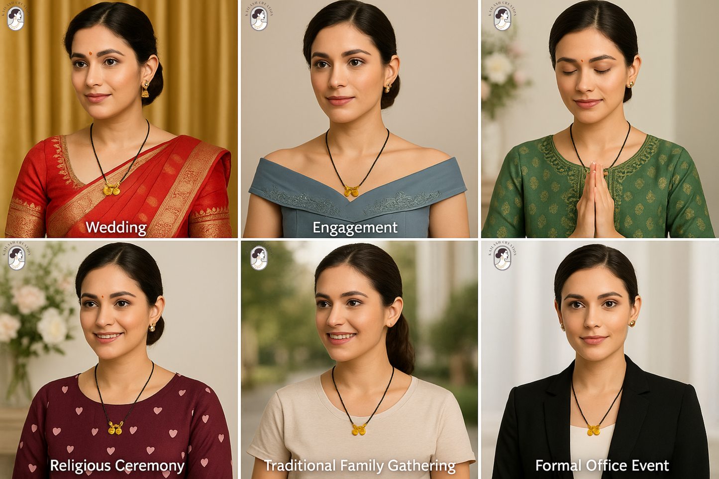 Saanvi Gold Twin Coin Mangalsutra