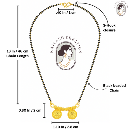 Saanvi Gold Twin Coin Mangalsutra