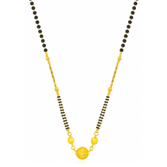 South Indian Traditional Gold-Plated Black Beads Mangalsutra for Women