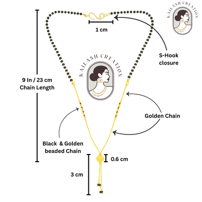 South Indian Style Devika Gold-Plated Mangalsutra Necklace for Women