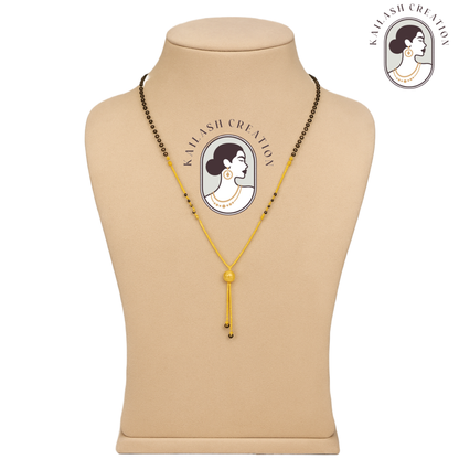 South Indian Style Devika Gold-Plated Mangalsutra Necklace for Women