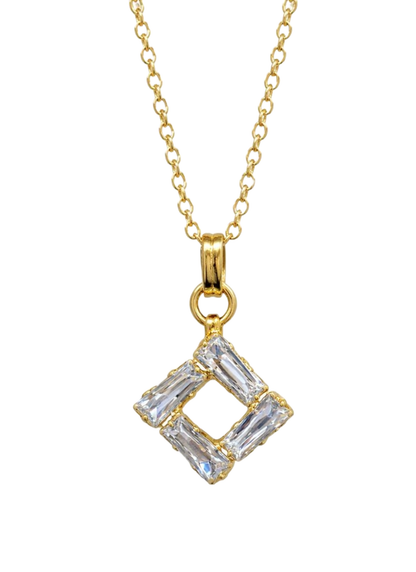 Divine Spark 18K Gold Plated AD Pendant for Women & Girls Stylish