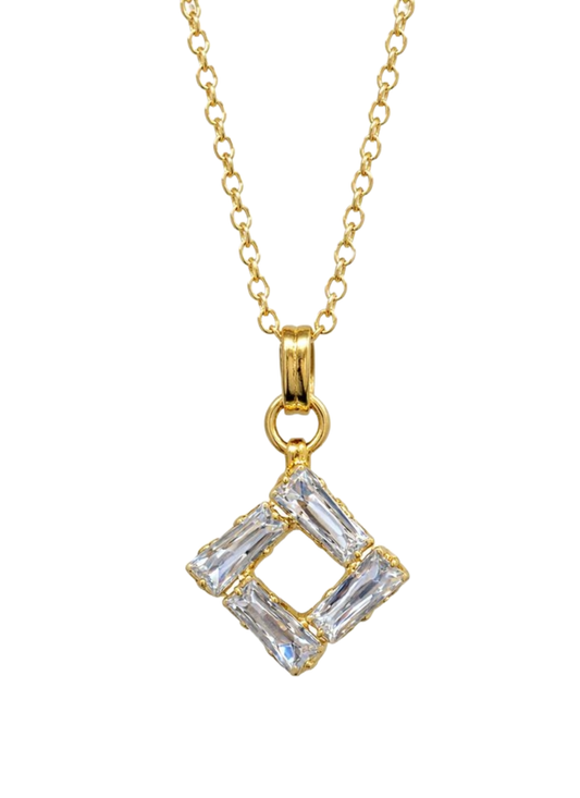 Divine Spark 18K Gold Plated AD Pendant for Women & Girls Stylish