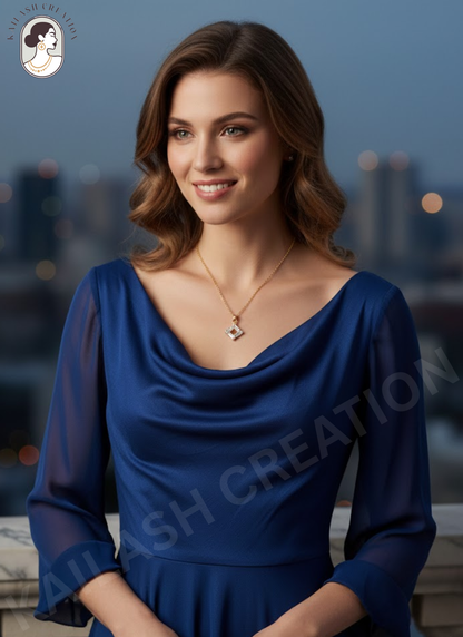 Divine Spark 18K Gold Plated AD Pendant for Women & Girls Stylish