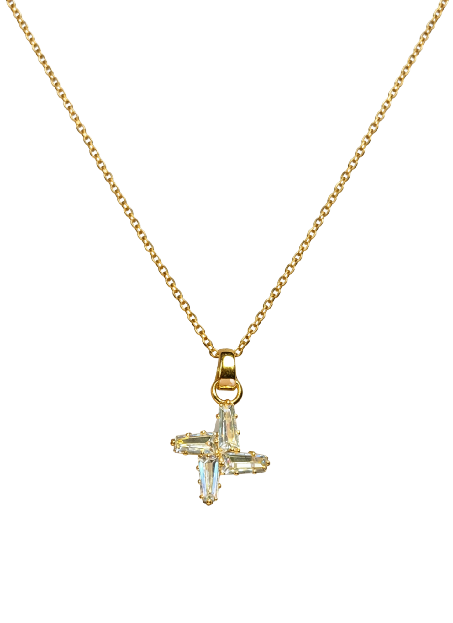 Crystal Aura 18K Gold Plated AD Pendant for Women & Girls Stylish