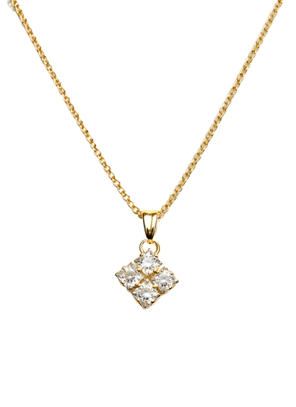 Royal Shine Crystal 18K Gold Plated AD Pendant for Women & Girls Stylish