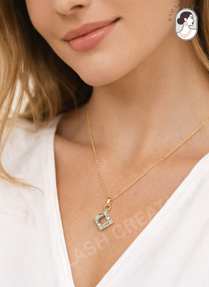 Divine Spark 18K Gold Plated AD Pendant for Women & Girls Stylish