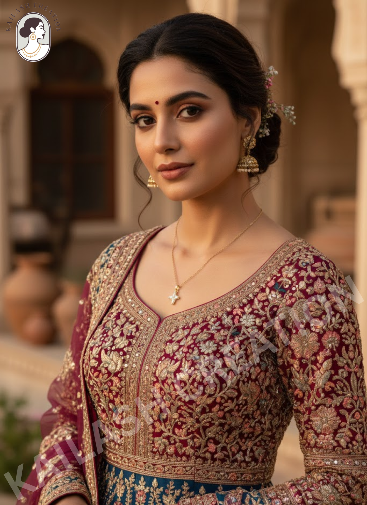 Divine Spark 18K Gold Plated AD Pendant for Women & Girls Stylish