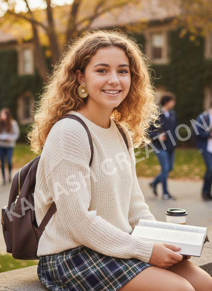 18K Gold Plated Flower Pearl Stud Earrings for Women & Girls Stylish