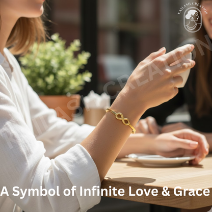 Anti Tarnish 18K Gold Plated Infinity Bracelet for Women and Girls