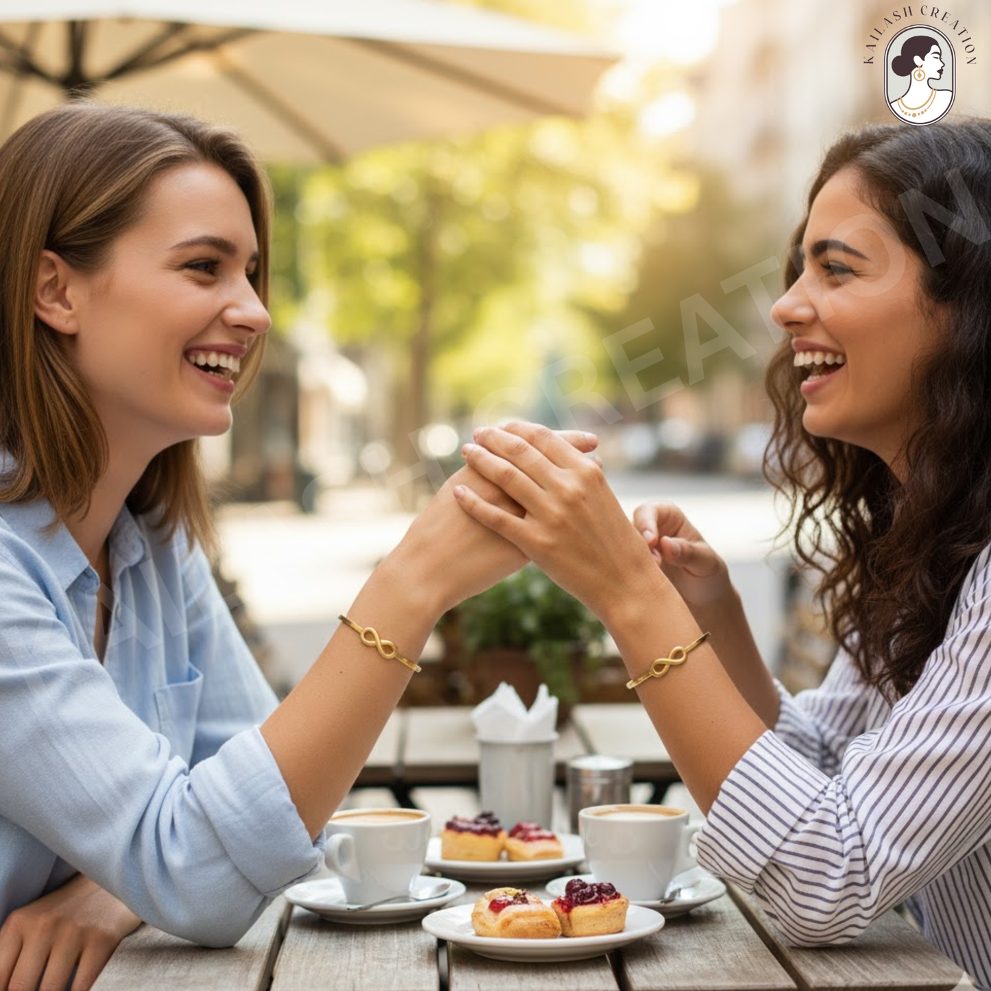 Anti Tarnish 18K Gold Plated Infinity Bracelet for Women and Girls