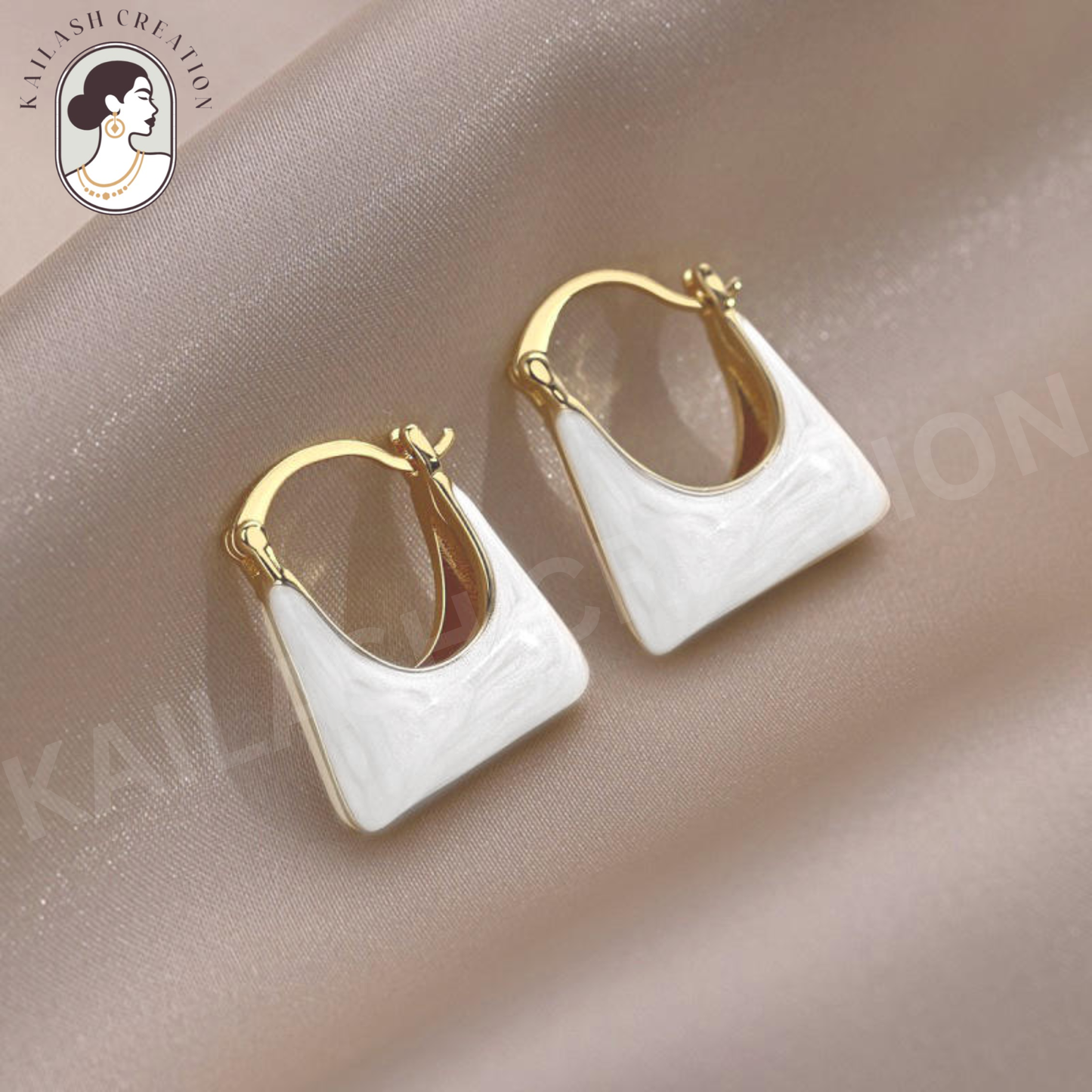 18K Gold Plated Stainless Steel Mini Bag Shape Earrings for Women and Girls