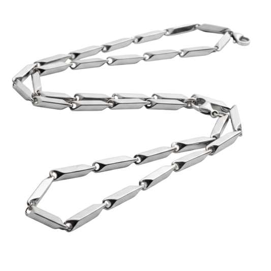 Anti Tarnish 316L Stainless Steel Rice Chain for Men and Boys