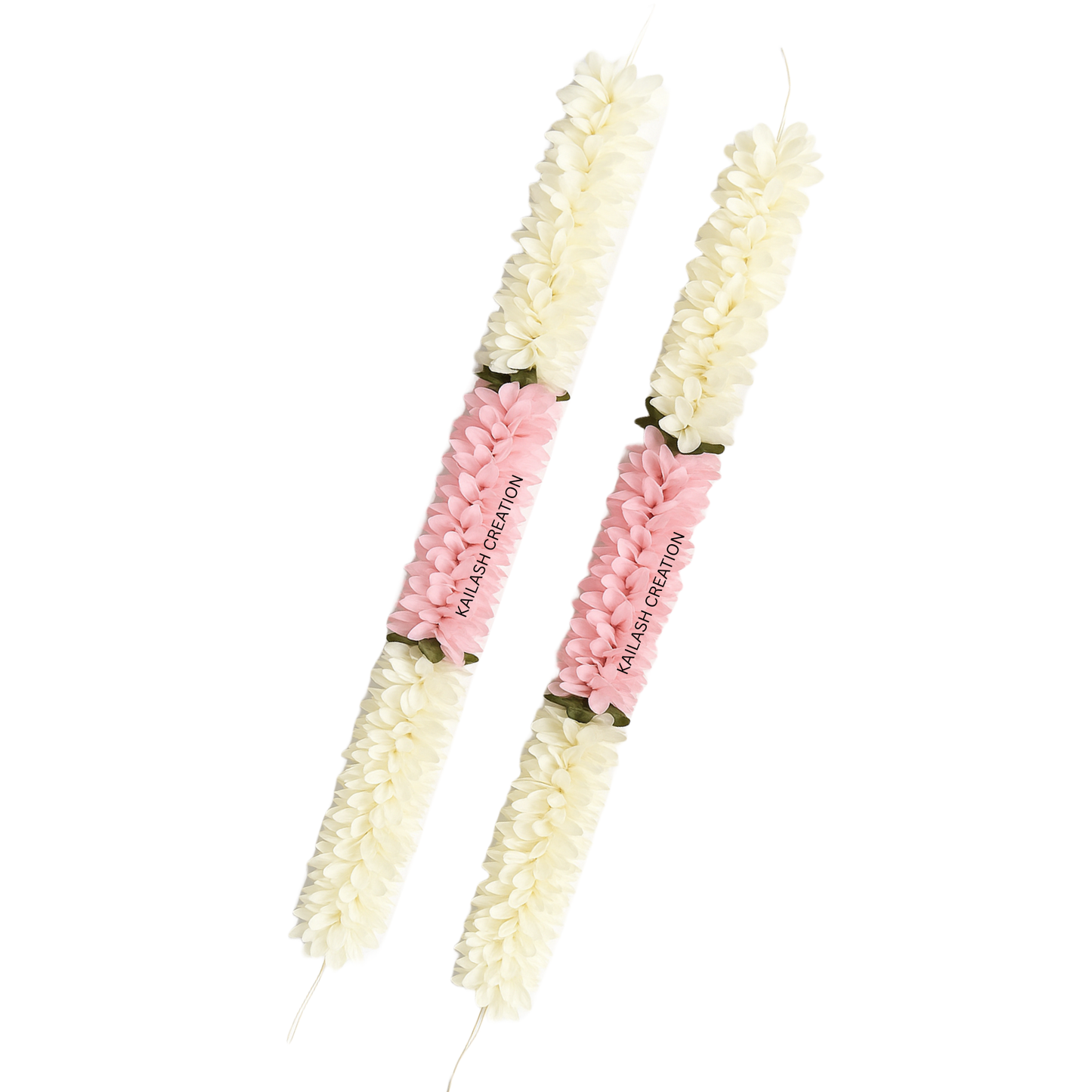 Reusable Artificial Mogra Flower Hair Garland for Women - Pink - 15 Inches