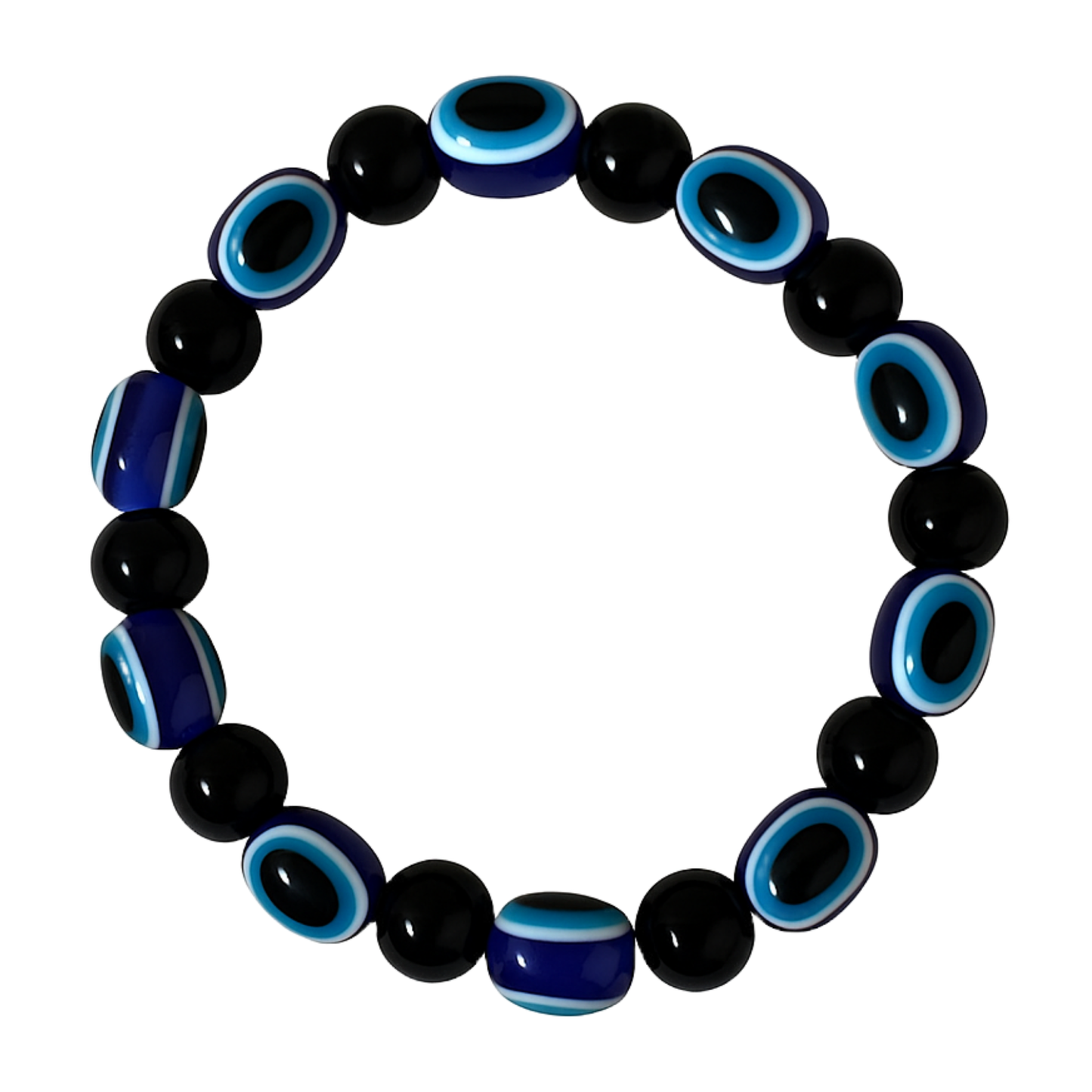Black and Blue Evil Eye Bracelet for Men & Women