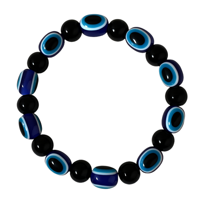 Black and Blue Evil Eye Bracelet for Men & Women