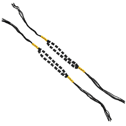 Black & White Beads Nazar Thread Bracelet for NewBorn and Toddler