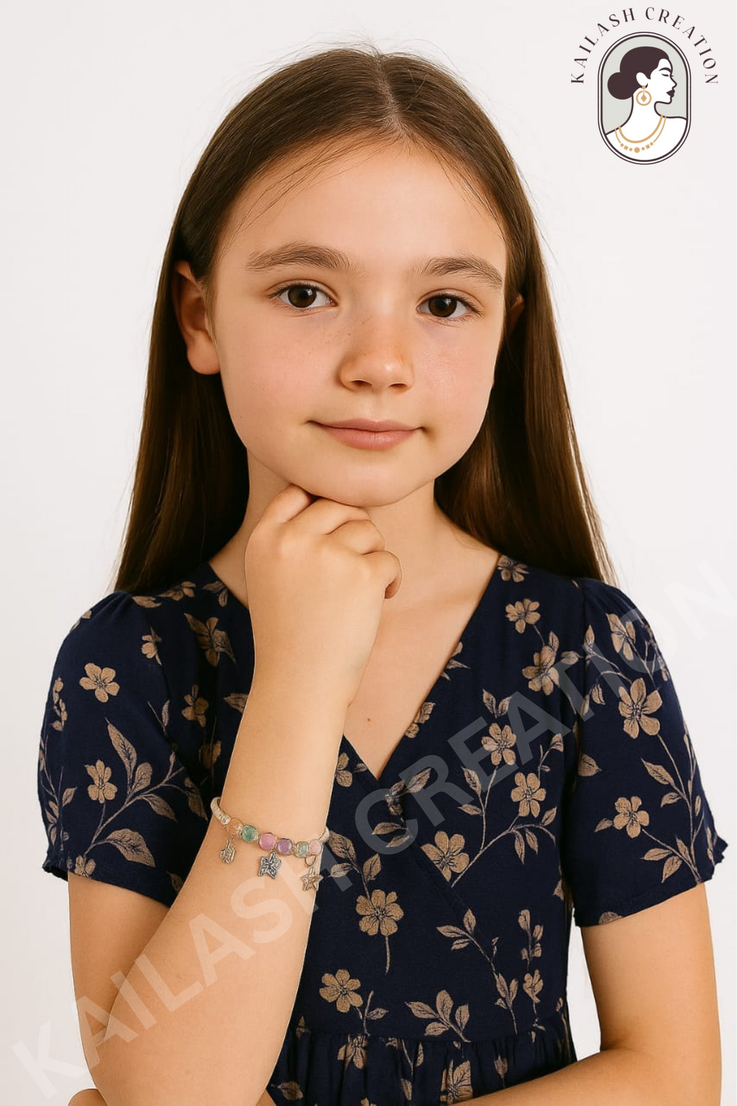 Colorful Beaded Charm Bracelet with Butterfly, Star & Flower for Women & Girls