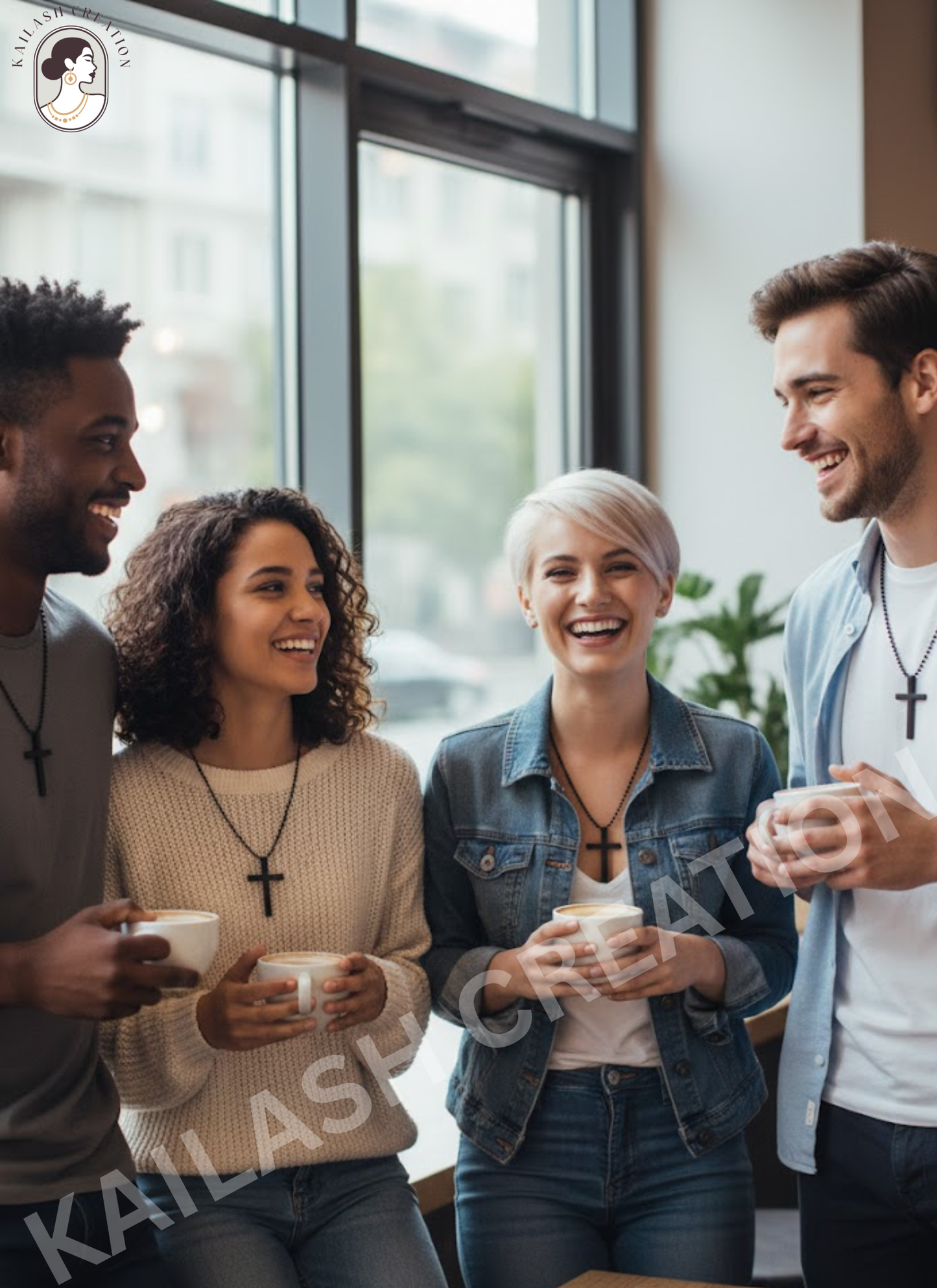 Christian Cross Black Anti Tarnish Pendant for Men and Boys Stylish