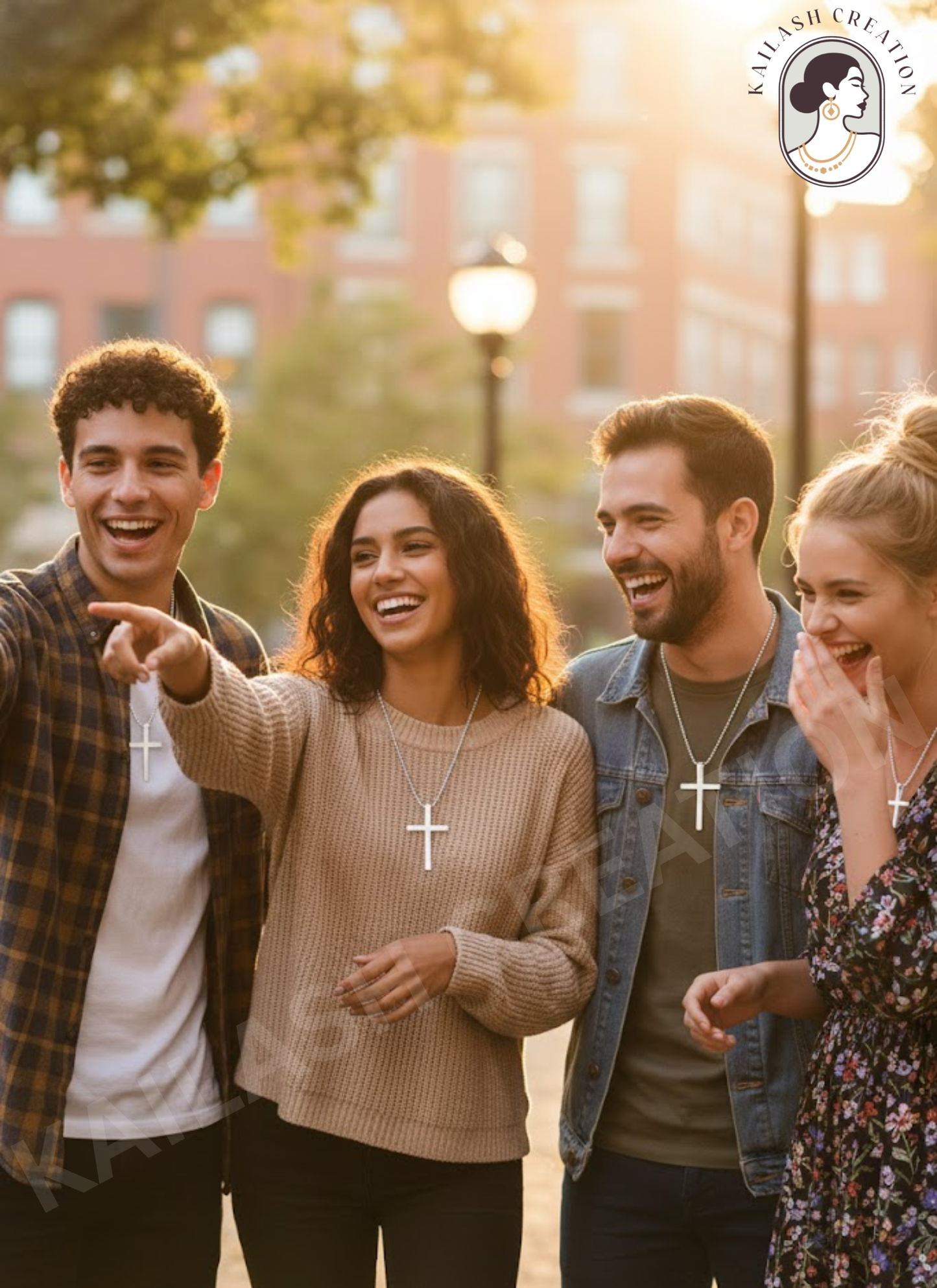 Christian Cross Silver Anti Tarnish Pendant for Men and Boys Stylish