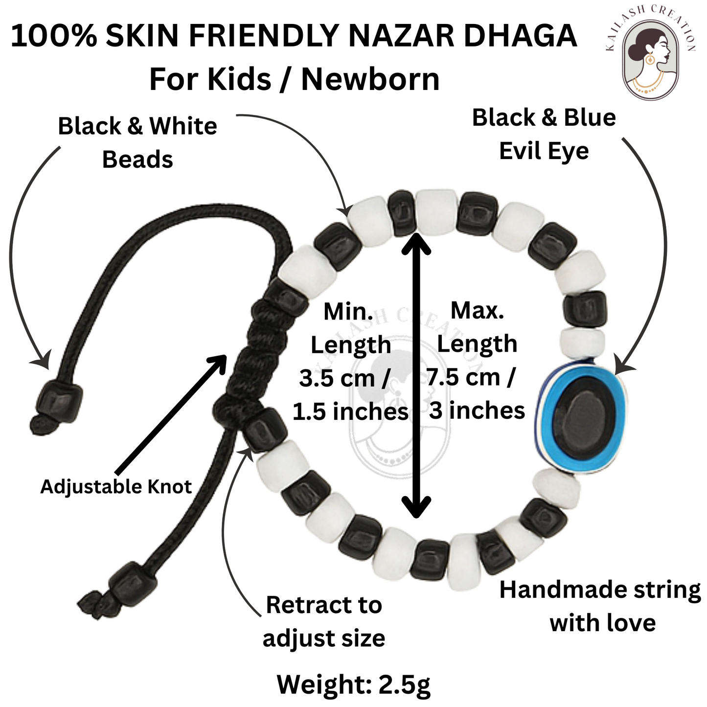 Evil Eye Nazariya Bracelets for NewBorn Toddler Baby Boys & Girls
