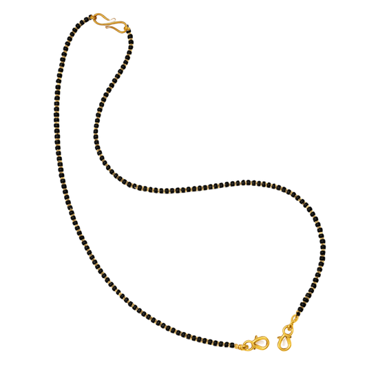 Gold Plated Pearl Mangalsutra Chain with lobster lock and S-Hook Clasp for Women