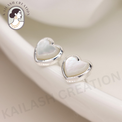 Heart Shape Stud Earrings for Women & Girls