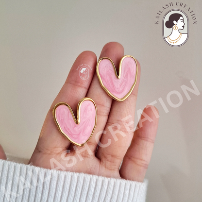 Love Heart Shape Earrings for Women and Girls Stylish