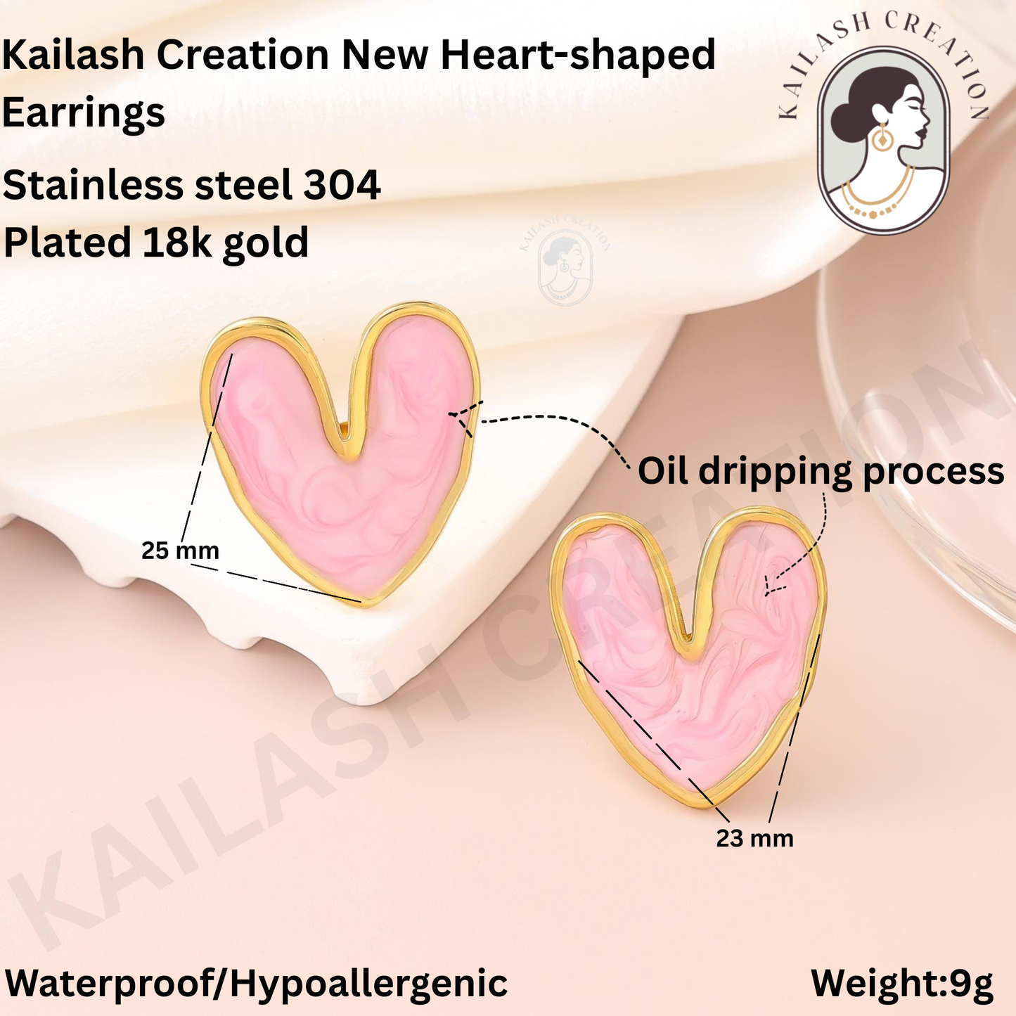 Love Heart Shape Earrings for Women and Girls Stylish