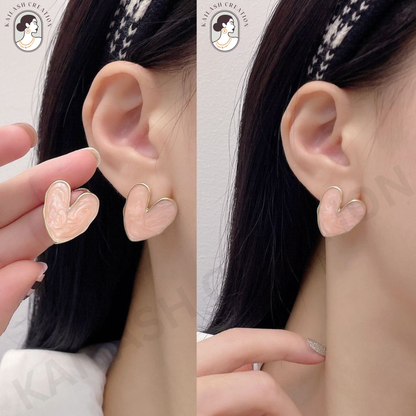 Love Heart Shape Earrings for Women and Girls Stylish