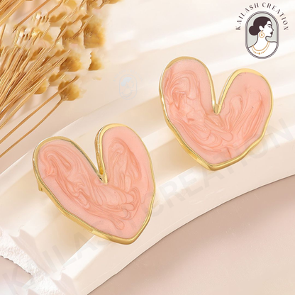 Love Heart Shape Earrings for Women and Girls Stylish