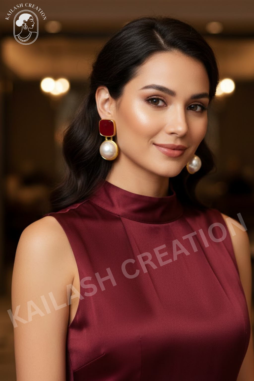 Pearl Drop Earrings for Women & Girls Stylish