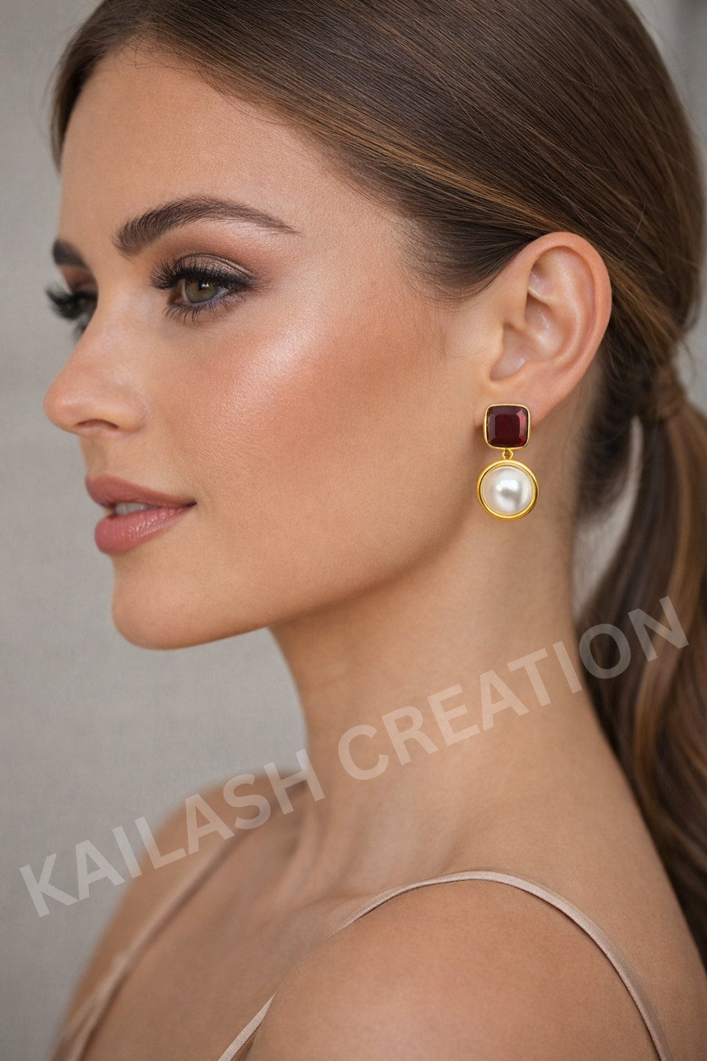 Pearl Drop Earrings for Women & Girls Stylish