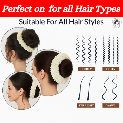 Artificial Mogra Gajra with Scented Jasmine Flower for Hair Bun & Braids