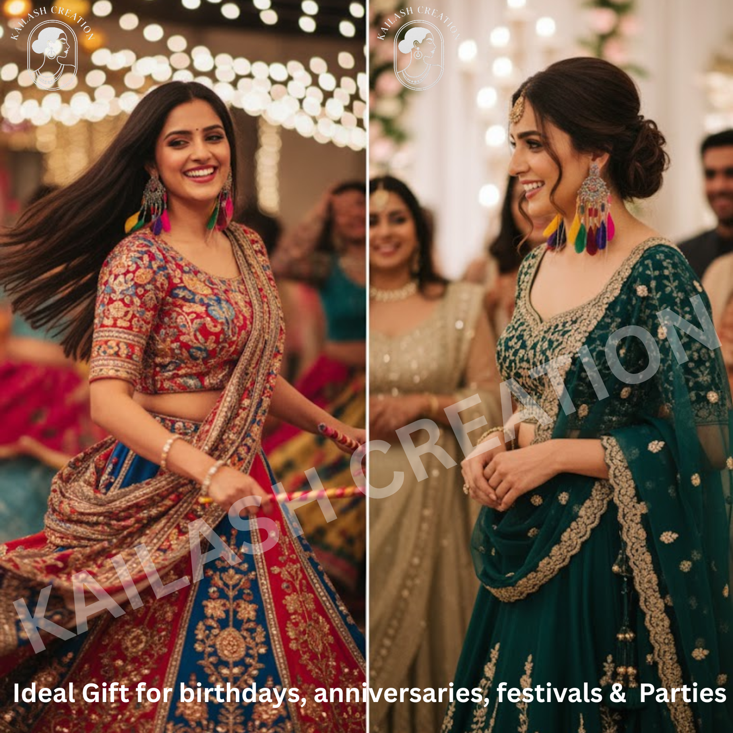 Multicolor Boho Feather Jhumki Earrings for Women and Girls Stylish