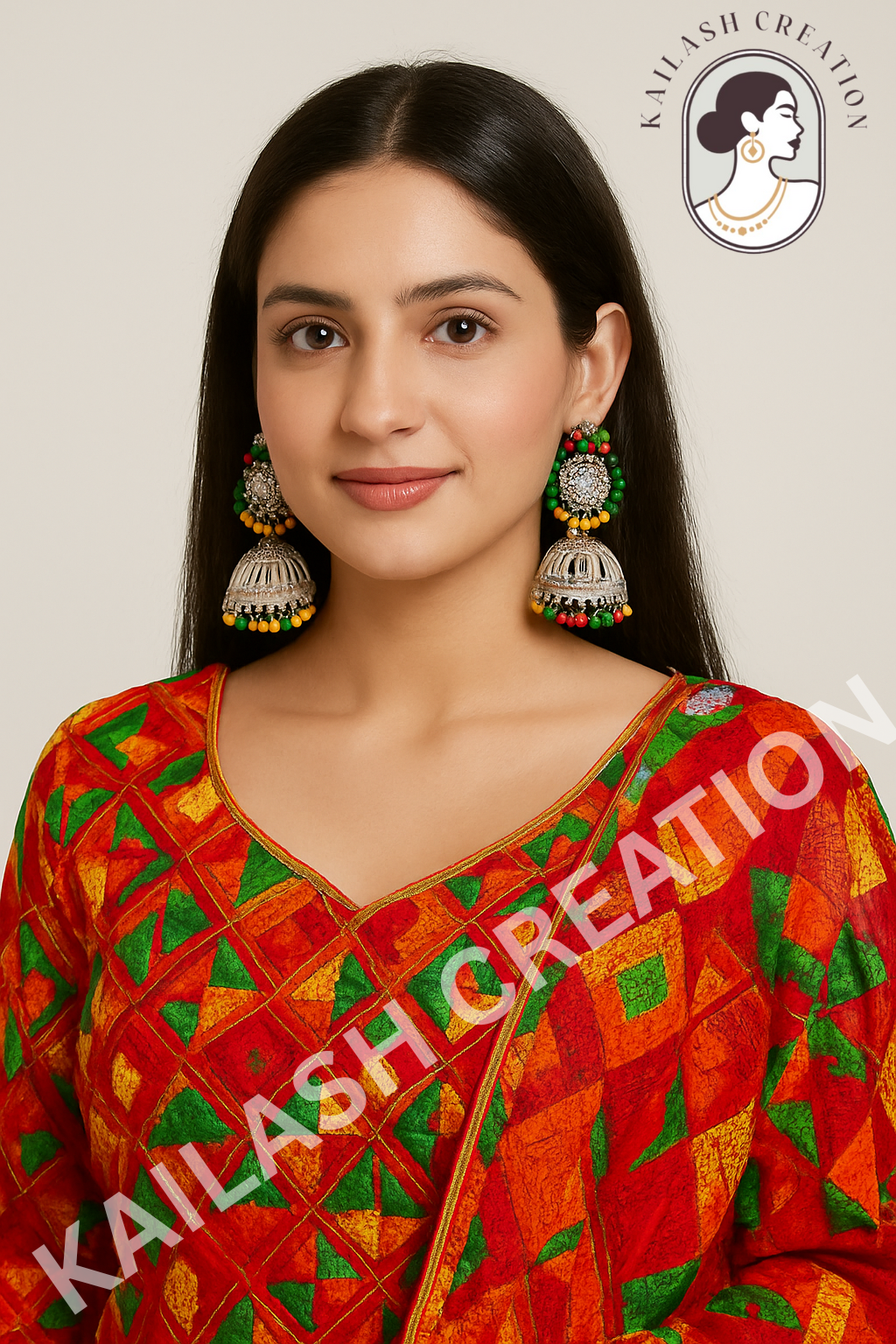 Multicolor Jhumki Earrings for Women & Girls