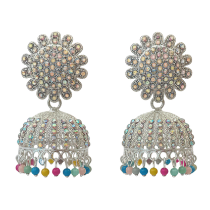 Multicolor Sparkle Jhumki Earrings for Women and Girls