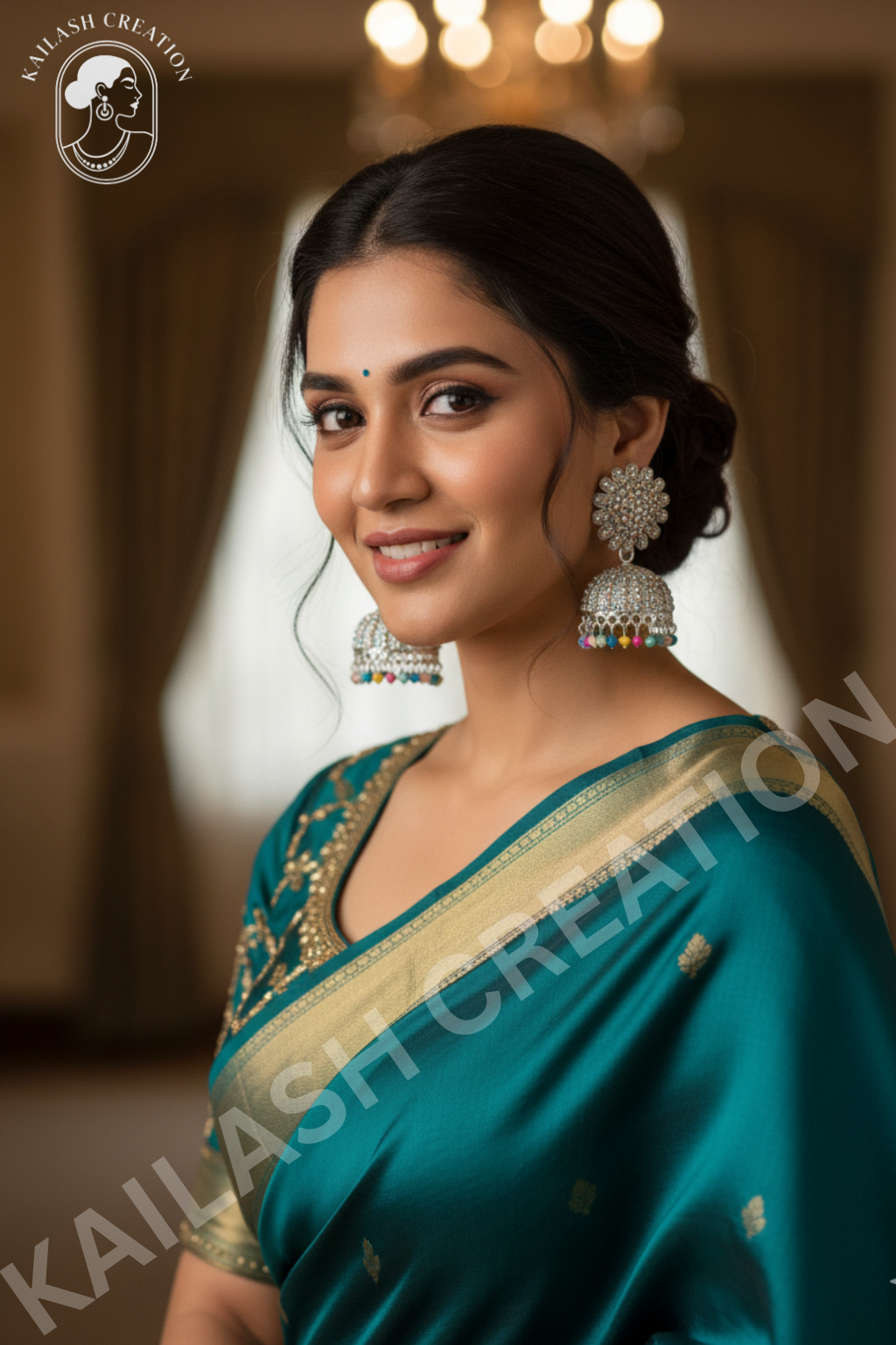 Multicolor Sparkle Jhumki Earrings for Women and Girls