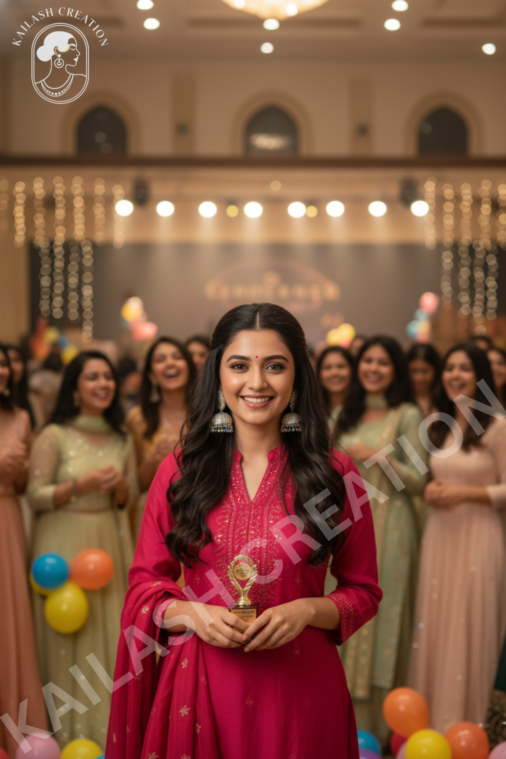 Multicolor Sparkle Jhumki Earrings for Women and Girls