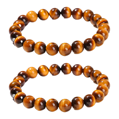 Unisex Tiger Eye Triple Protection Bracelet