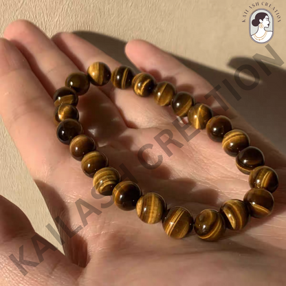 Unisex Tiger Eye Triple Protection Bracelet