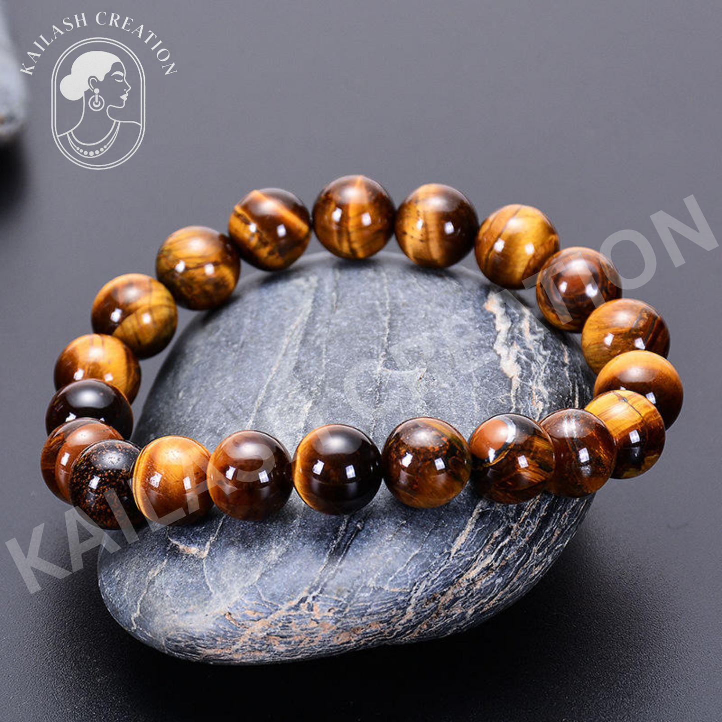 Unisex Tiger Eye Triple Protection Bracelet