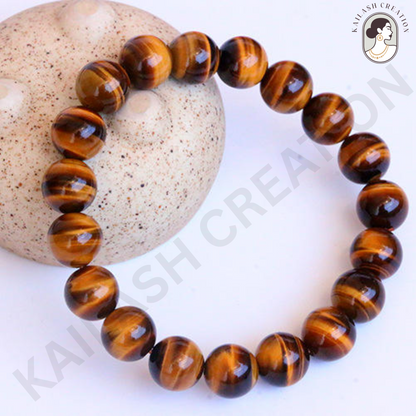 Unisex Tiger Eye Triple Protection Bracelet